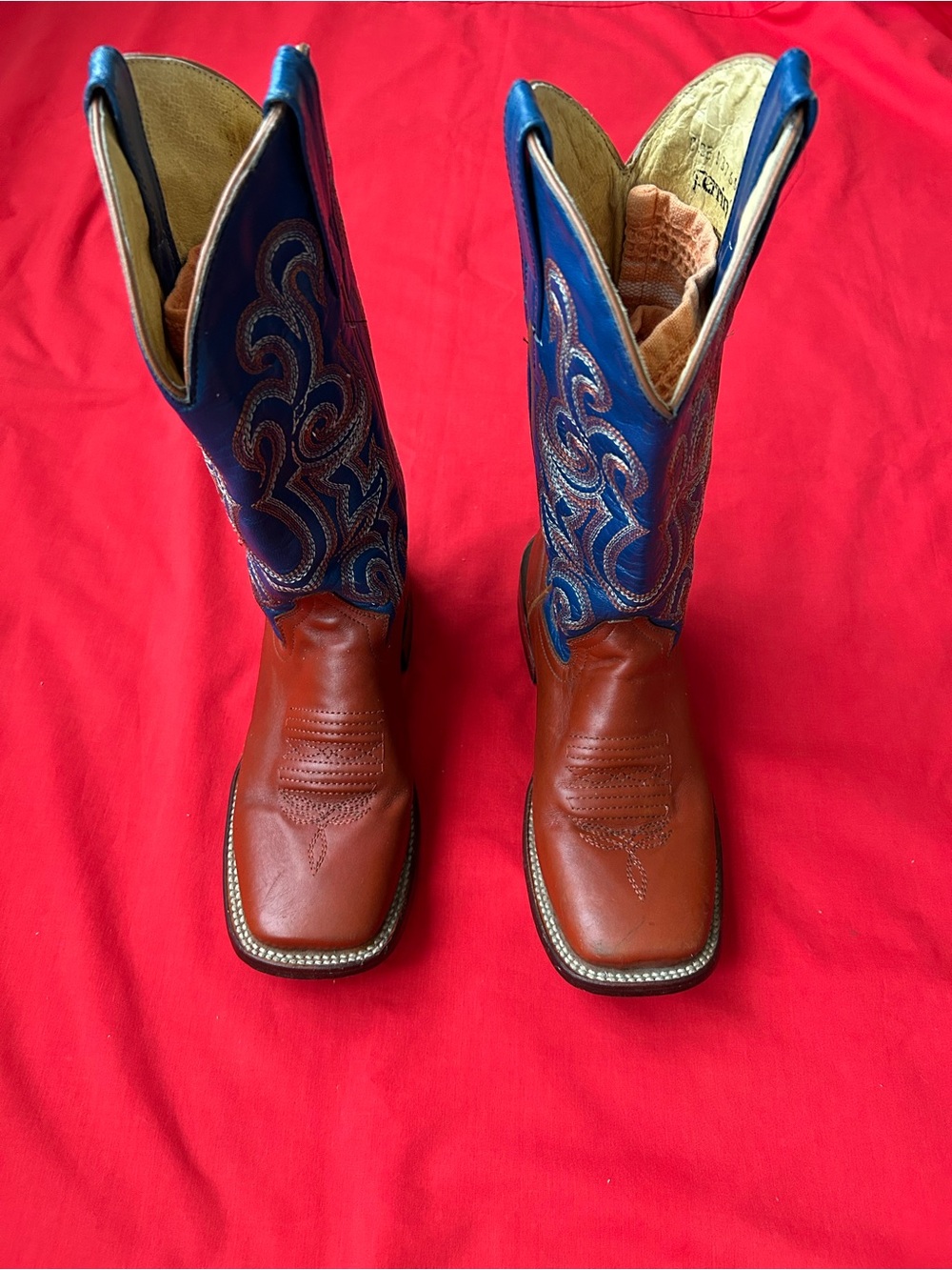 Ferrini Brown & Blue Western Cowboy Boots